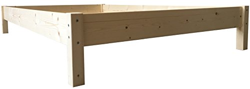 Futonbett Bett Holz massiv 90 100 120 140 160 180 200 x 200cm, hergestellt in BRD (140cm x 200cm)