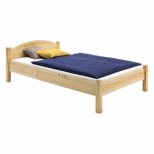 Holzbett Einzelbett Doppelbett MARIE Bett 100 x 200 cm (B x L) Kiefer massiv natur lackiert