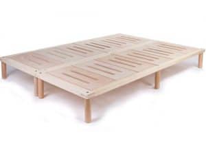 Gigapur Massivholz Komplettbett G1 (2 in 1= Bettgestell und Lattenrost), sehr stabil (140x200cm bestehend aus 2x 70x200cm)
