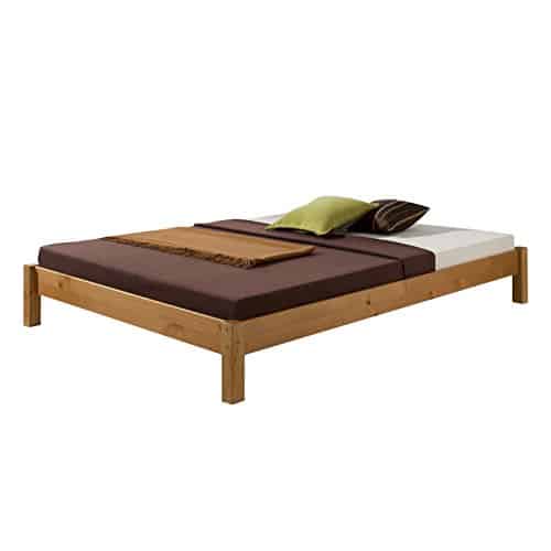 Futonbett Bett Doppelbett Massivholzbett TAIFUN,Kiefer, honigfarben lackiert, 140 x 200 cm