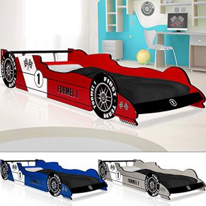 Autobett F1 Formel 1 Kinderbett Bett Schlafzimmer Kindermöbel Rennbett Spielbett Blau